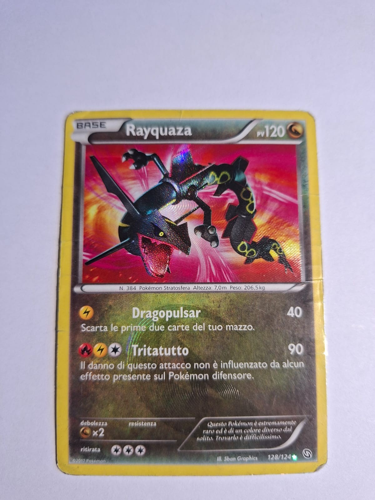 POKÉMON Rayquaza 128/124 Shiny ITA Dragon Lineage Secret Rare poor Exalted