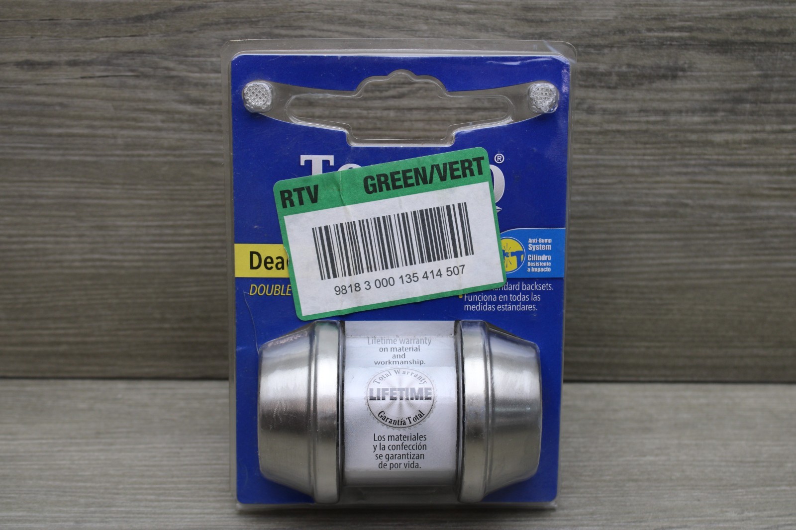 TOLEDO Double Cylinder Satin Stainless-Steel Deadbolt New TOLEDO Double Cylinder Satin Stainless-Steel Deadbolt New