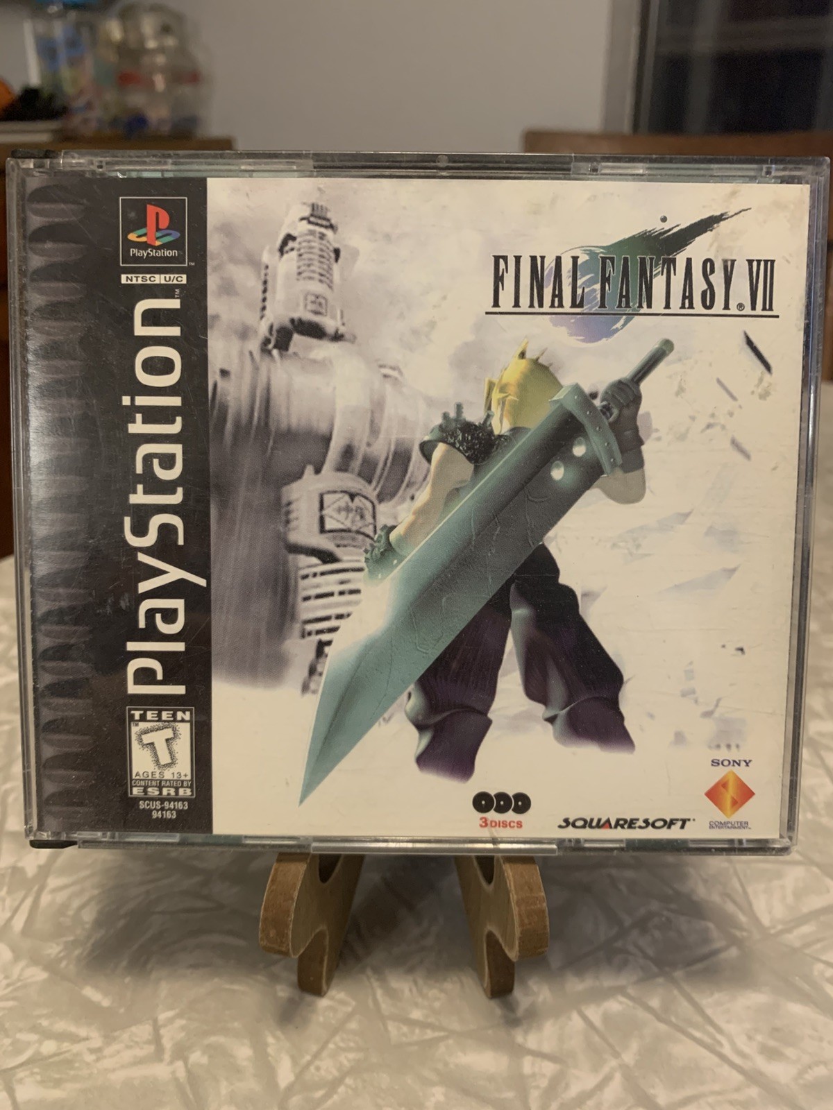 SquareSoft Final Fantasy VII PS1 Black Label Complete 3-Disc SquareSoft Final Fantasy VII PS1 Black Label Complete 3-Disc