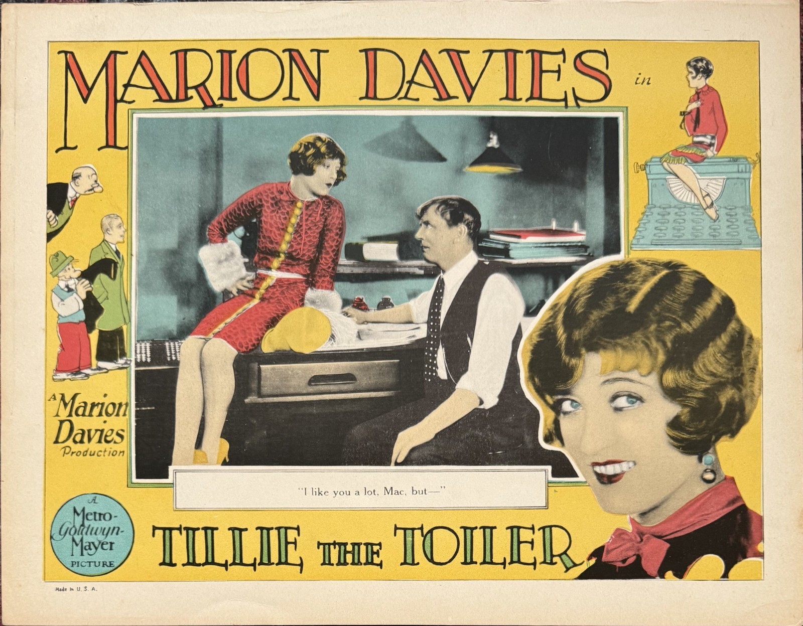Marion Davies in Tillie the Toiler Original Rare Lobby Card 11\