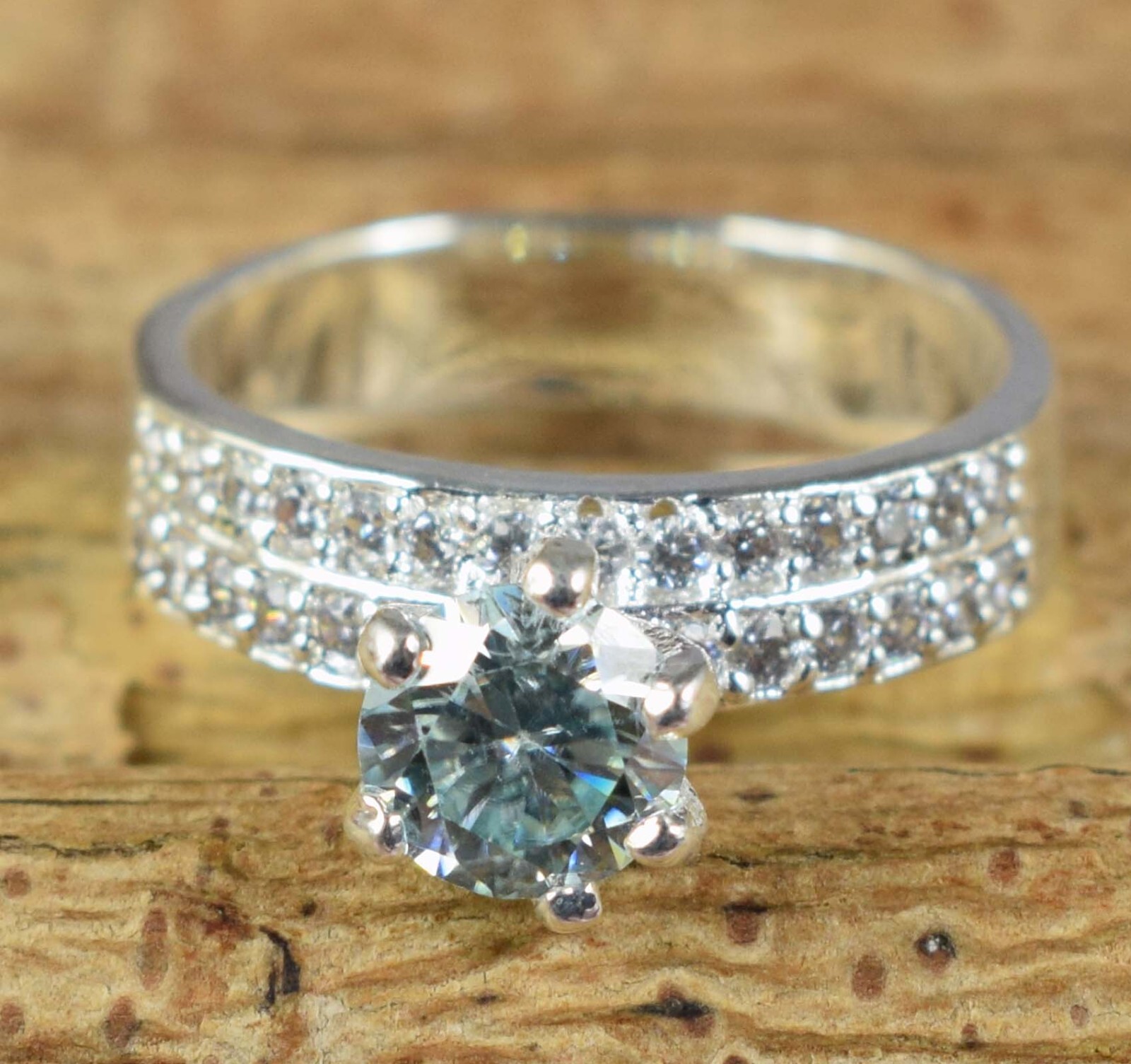 1.35 Carat Blue Round Cut Diamond Solitaire Certified Ring Gift For Soulmate