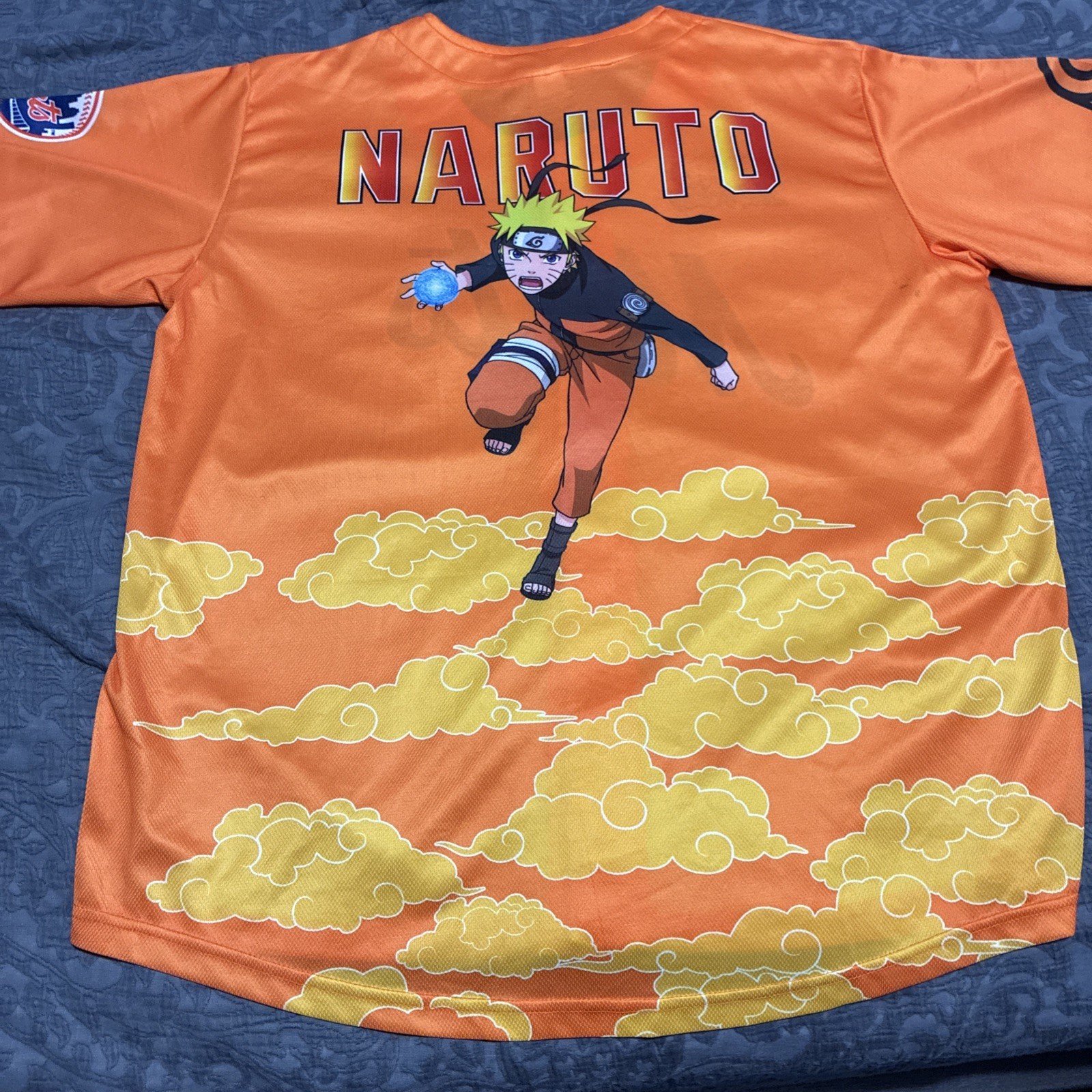 mets jersey Naruto xl orange and blue mets jersey Naruto xl orange and blue