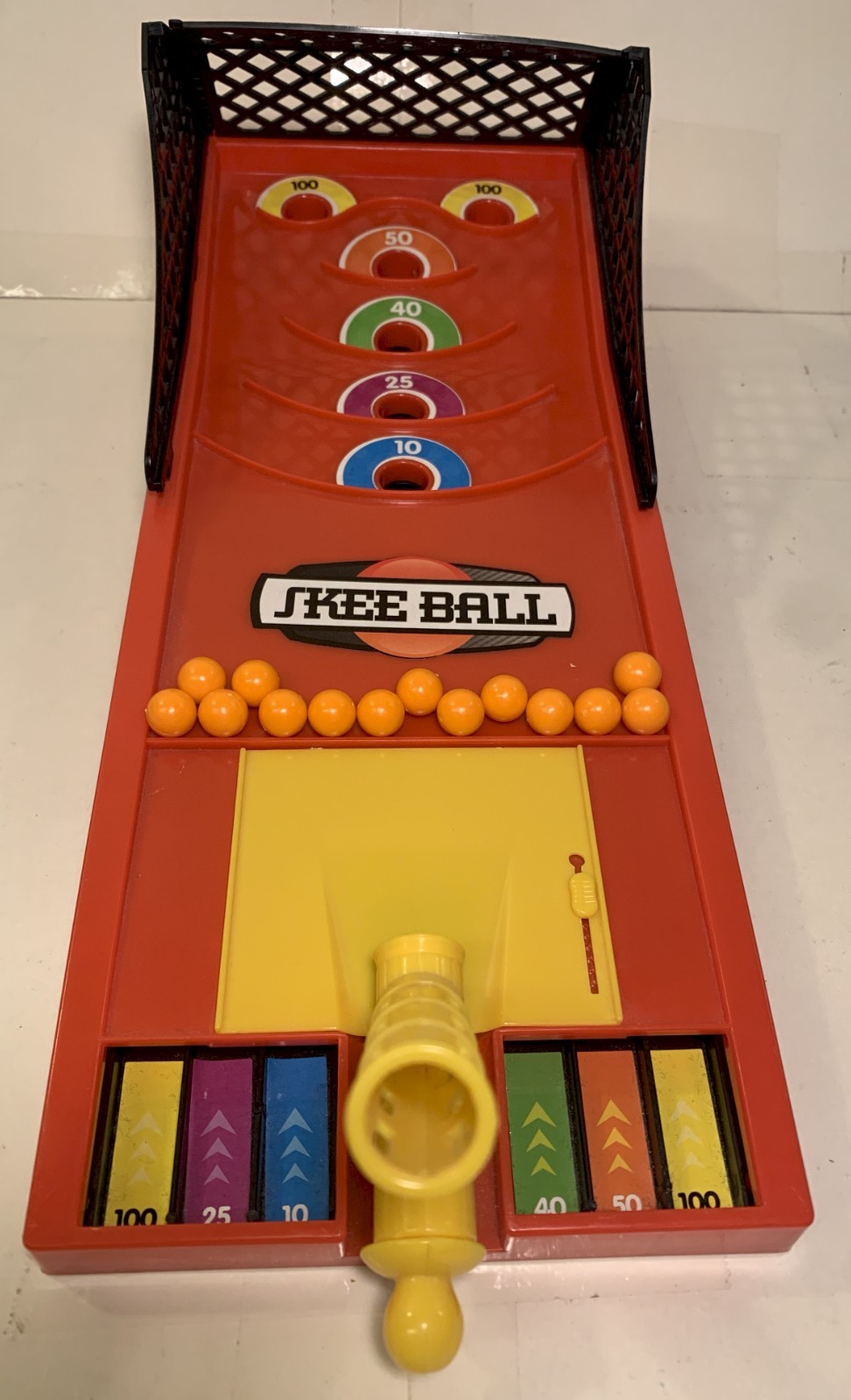 Mini Skee Ball Game - 14 Balls included - works - boardwalk carnival arcade fun