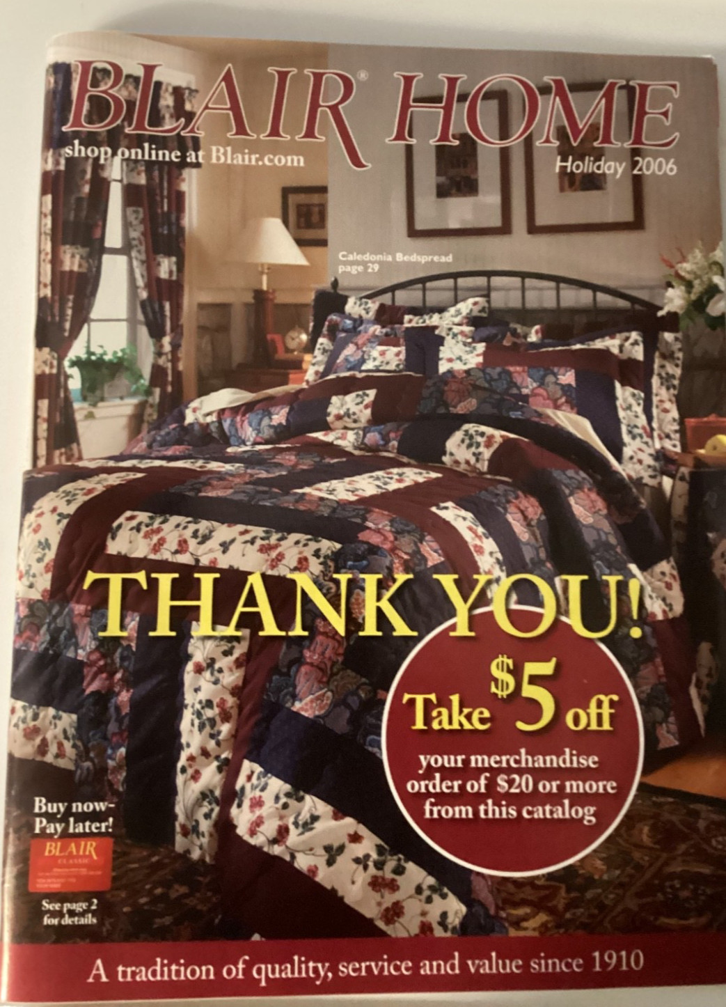 Blair Home Holiday 2006 Catalog