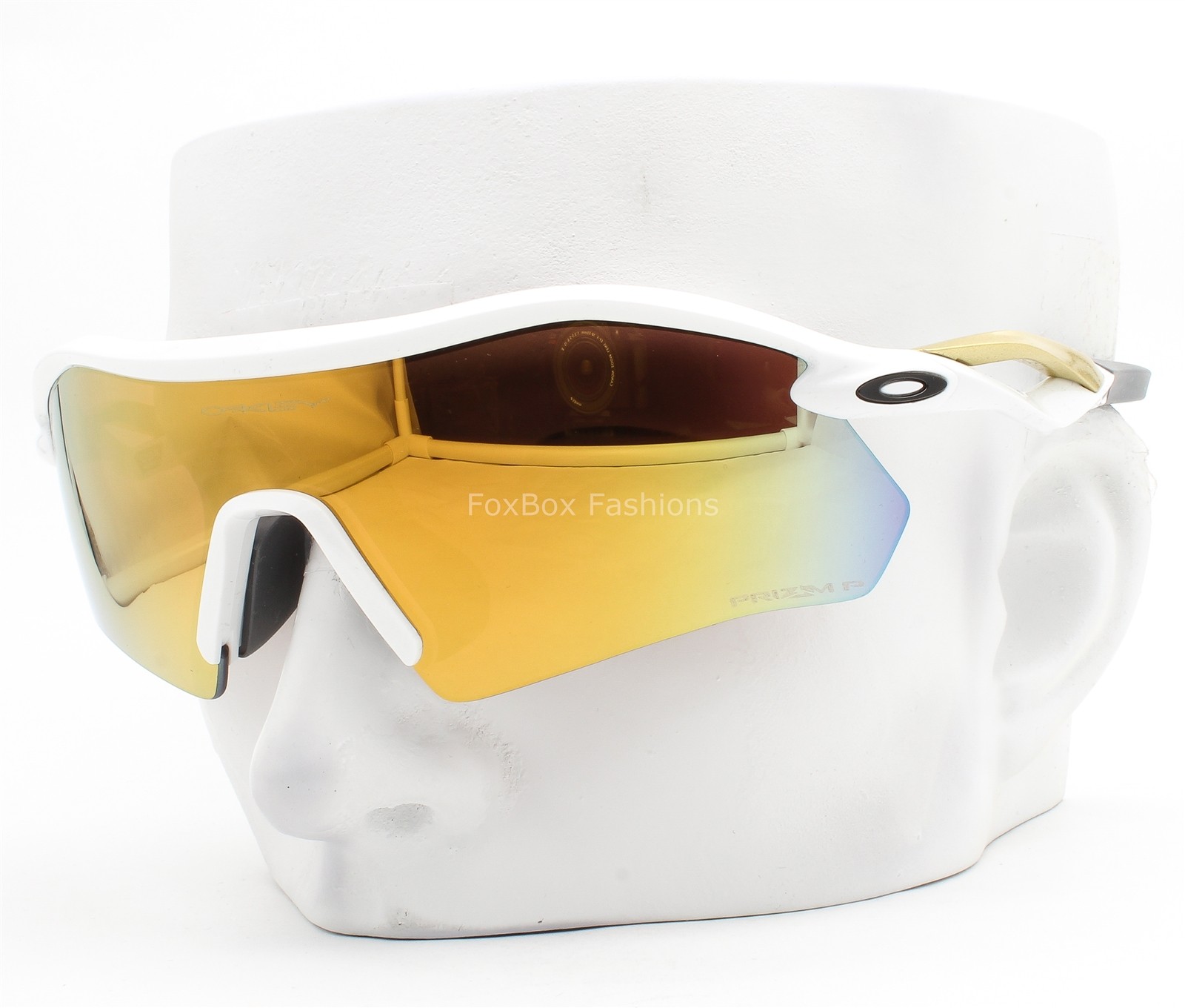 Oakley Radar Plate Sunglasses Polished White Prizm 24K Polarized OO9495D-0536 