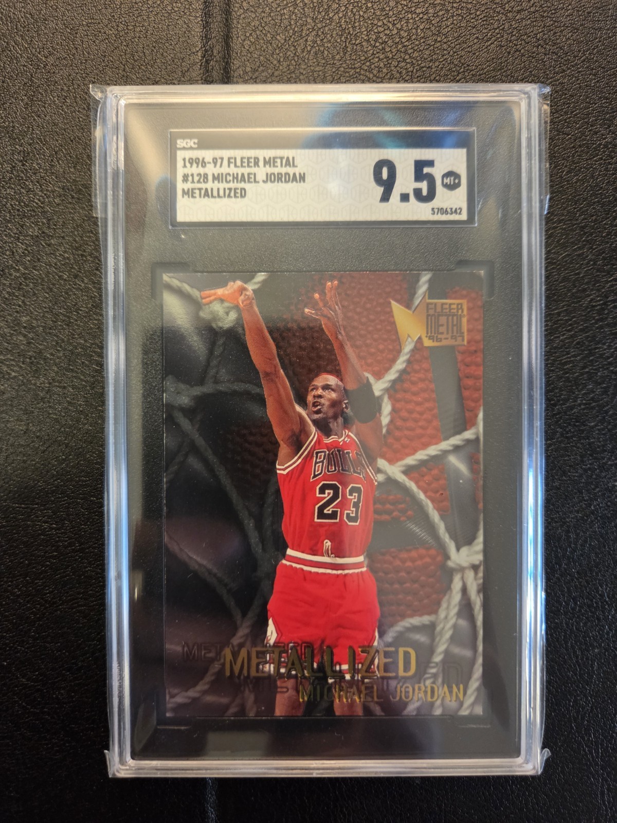 1996-97 Fleer Metal Michael Jordan NBA Metallized Card #128 SGC 9.5