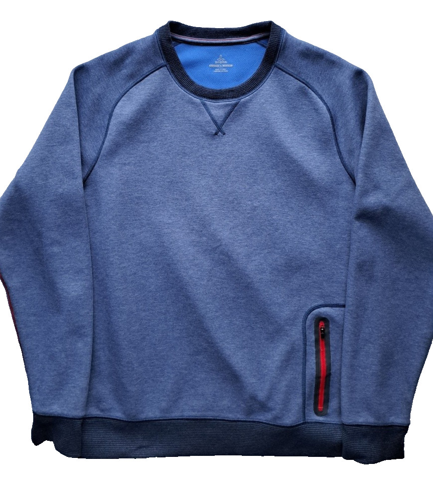 prAna Men\'s Halgren Urban Tech Long Sleeve Crew Sweatshirt Blue Size XL prAna Men\'s Halgren Urban Tech Long Sleeve Crew Sweatshirt Blue Size XL