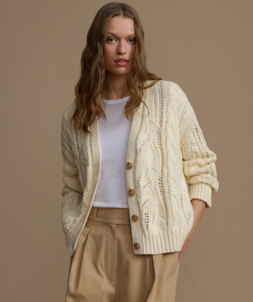 Jenni Kayne Cotton Cable Cardigan Jenni Kayne Cotton Cable Cardigan