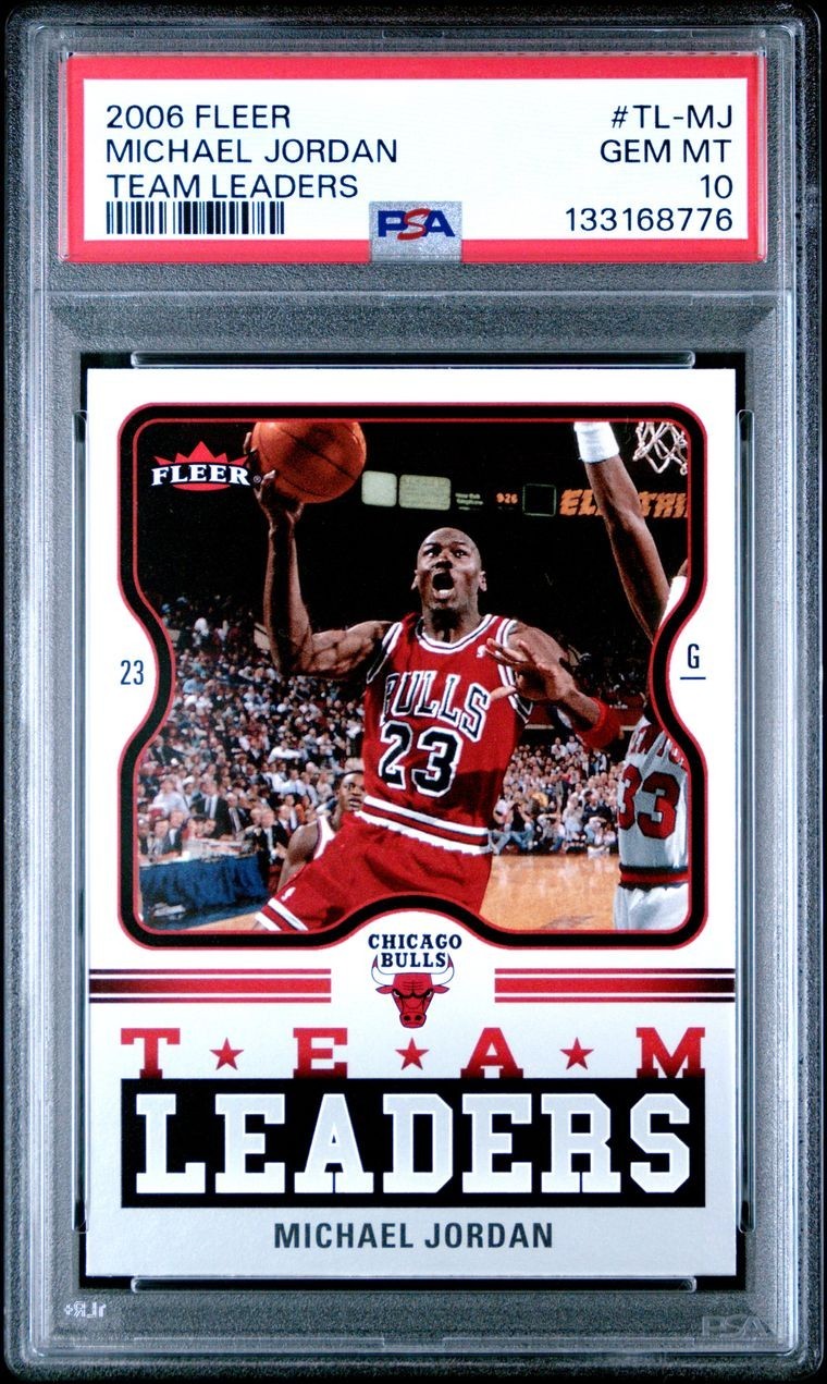 Michael Jordan 2006-07 Fleer Team Leaders #TL-MJ PSA 10 GEM MINT Bulls GOAT