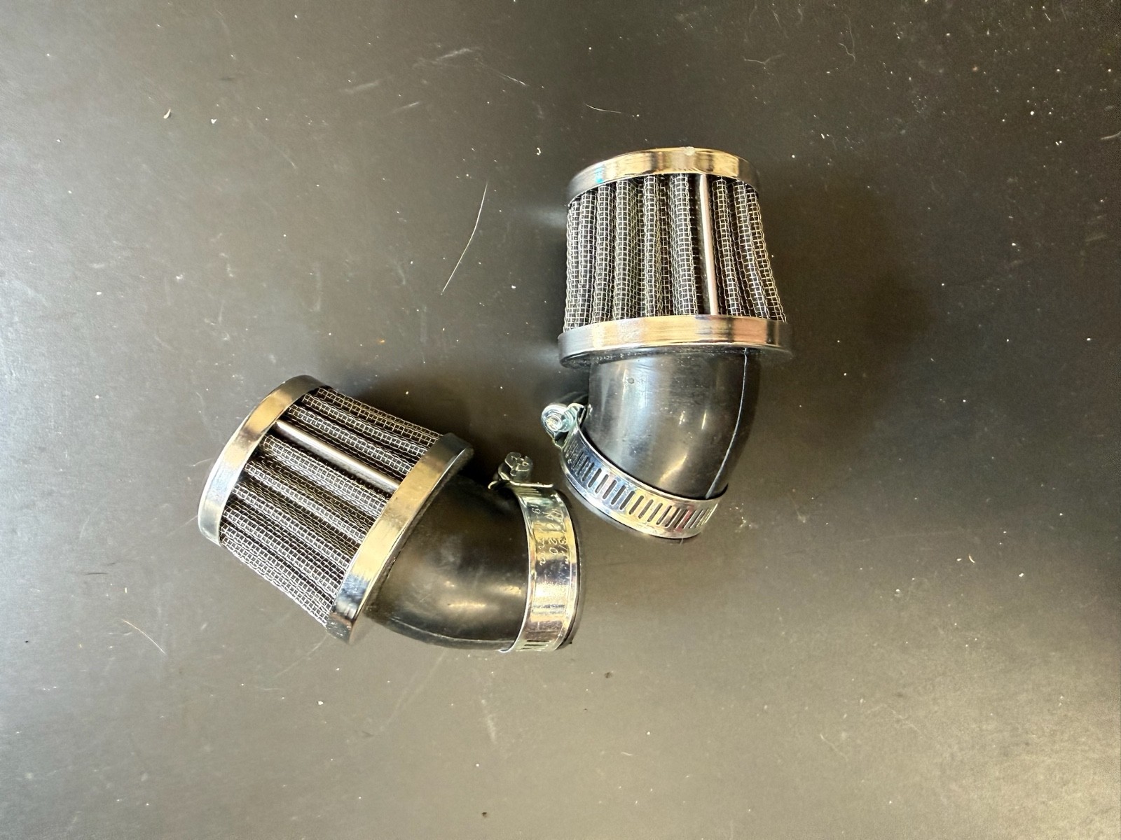 Honda CB175 / CL175 / CB200 Angled Boot Pod Air Filters Common Motor Collective Honda CB175 / CL175 / CB200 Angled Boot Pod Air Filters Common Motor Collective