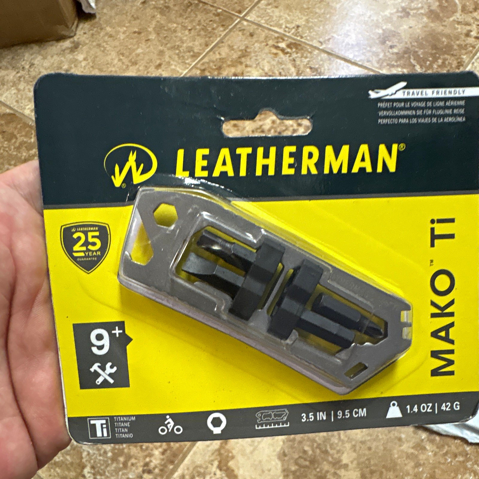 Leatherman MAKO Ti Titanium Bike Multi-Tool 3.5 in 1.4 oz Gray/Black