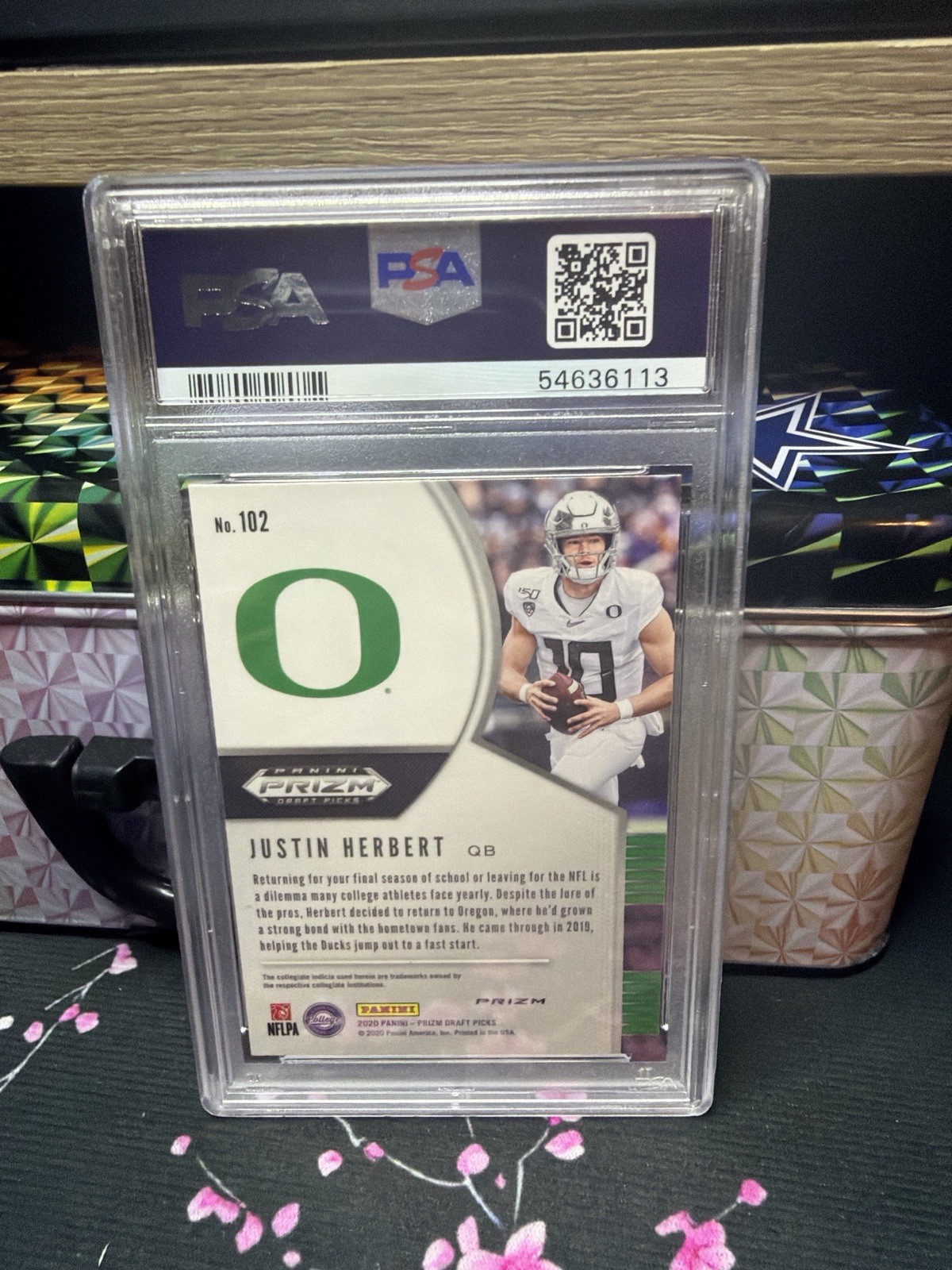 2020 Panini Prizm Draft Picks -  Rookies Justin Herbert #102 Silver Prizm (RC)