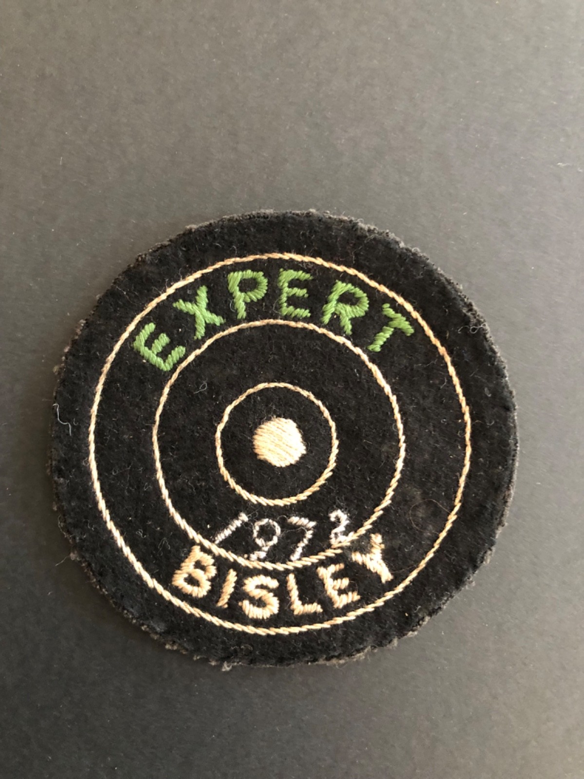 Vintage fabric patch badge NSRA Expert 1972 Bisley