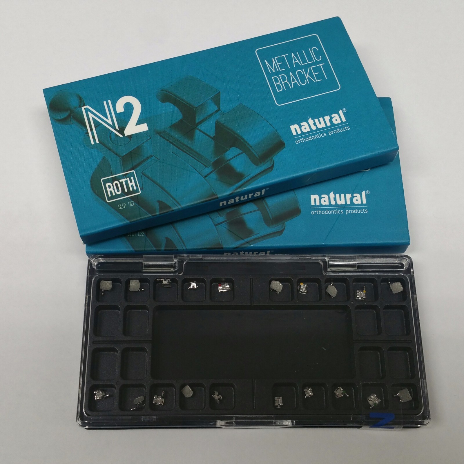 Set x 2 - Bracktes Roth 0.22 H / 3, 4, 5 sandblasted N2 NATURAL Orthodontics 