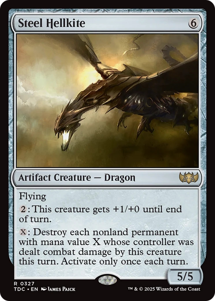 MTG Steel Hellkite [Tarkir: Dragonstorm Commander] Near Mint Magic