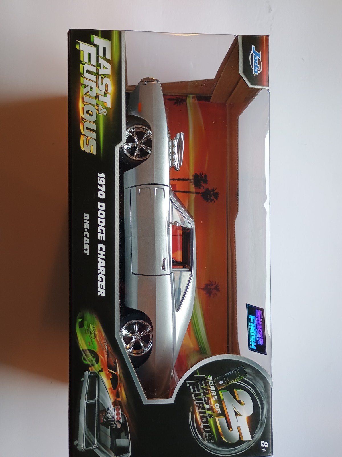 Jada 1/24 25th Anniversary Fast & Furious 1970 Dodge Charger SILVER FINISH New