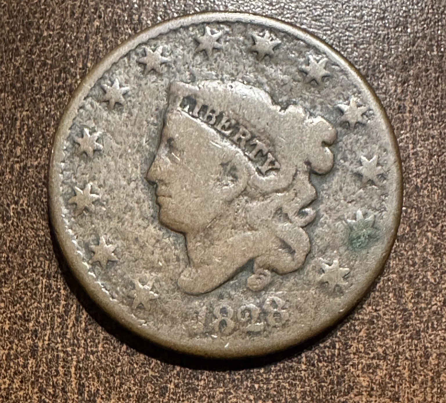 1828 1C BN Coronet Head Large Cent Large Narrow Date 1828 1C BN Coronet Head Large Cent Large Narrow Date