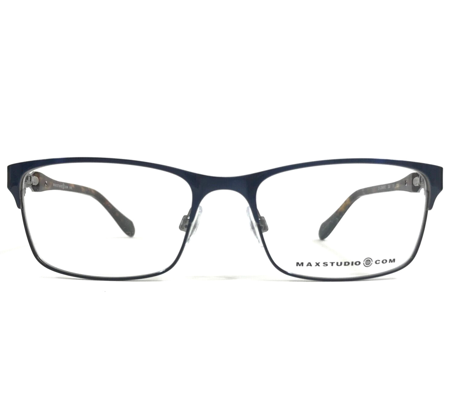 Max Studio Eyeglasses Frames ZYLOWARE 149M 300 Blue Silver Full Rim 52-17-135 Max Studio Eyeglasses Frames ZYLOWARE 149M 300 Blue Silver Full Rim 52-17-135