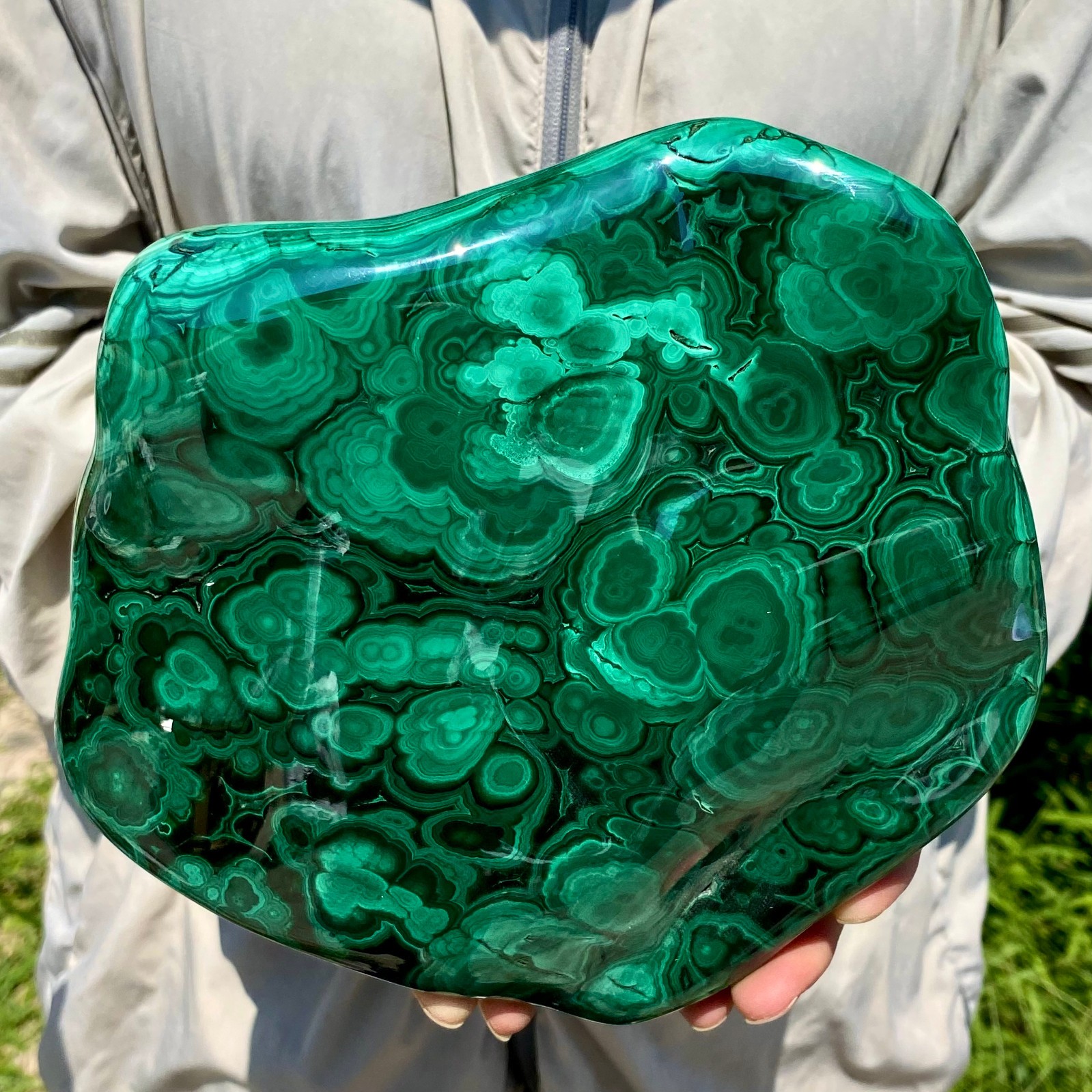 7.6LB TOP Natural Malachite crystal quartz Mineral specimen Reiki gem