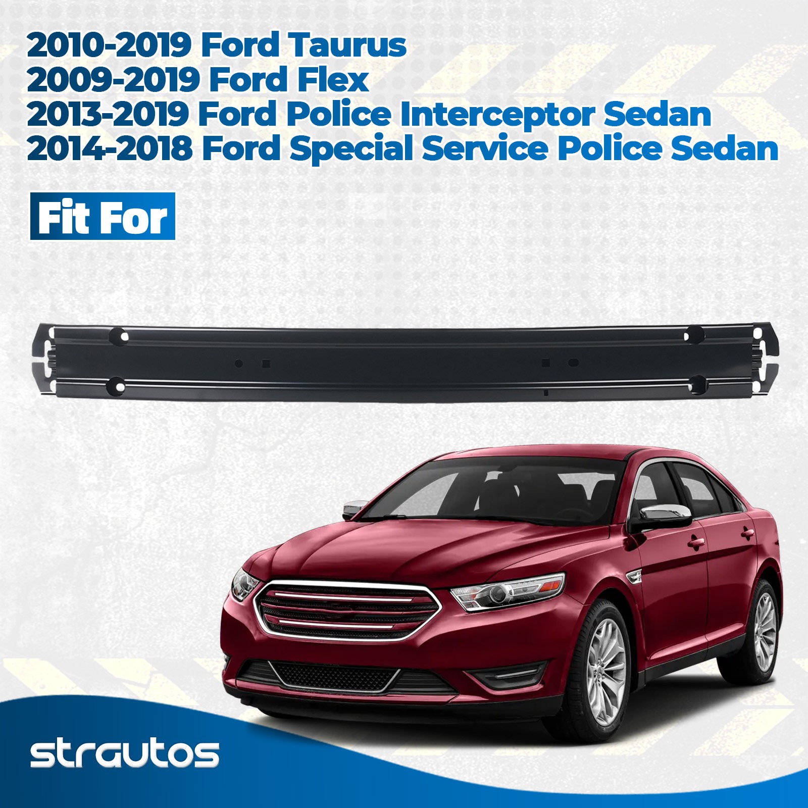 Front Bumper Reinforcement Impact Bar For Ford Taurus 2010-2019 Flex 2009-2019