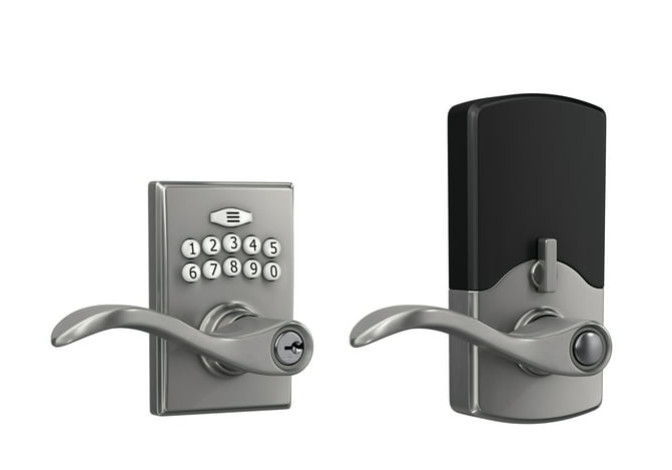 First Secure Schlage PFE135PRE630TRU PresleyKeypad Electronic Door Lever Lock