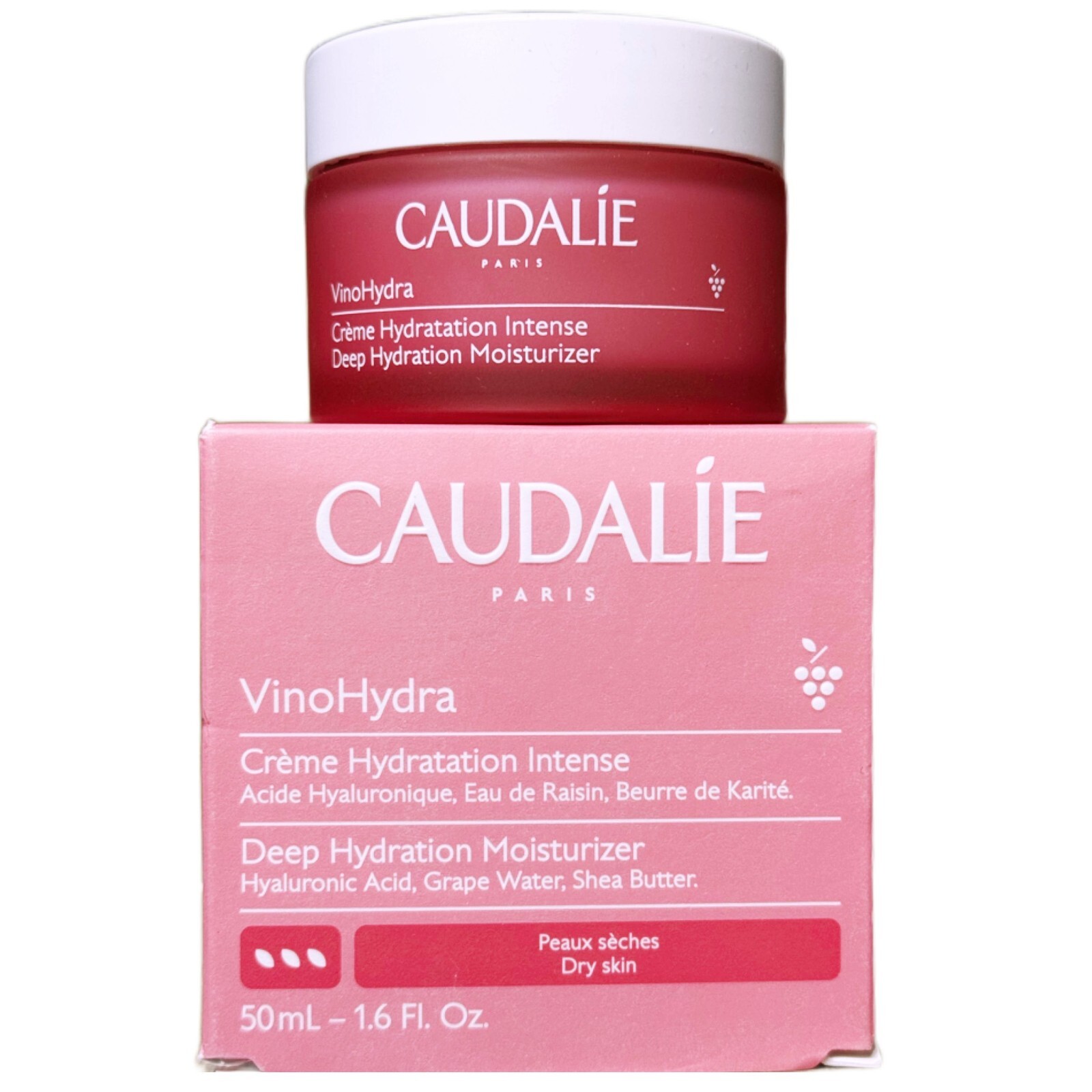 Caudalie Vinohydra Intense Deep Hydration Moisturizer 1.6oz/ 50ML Rich Cream New