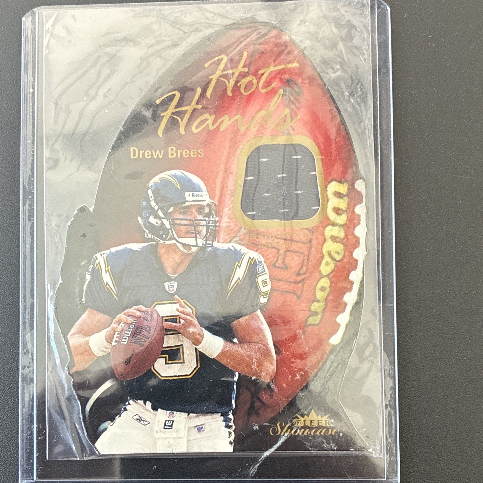 2003 Fleer Showcase Hot Hands Drew Brees Chargers Jersey HH-DB #512/599