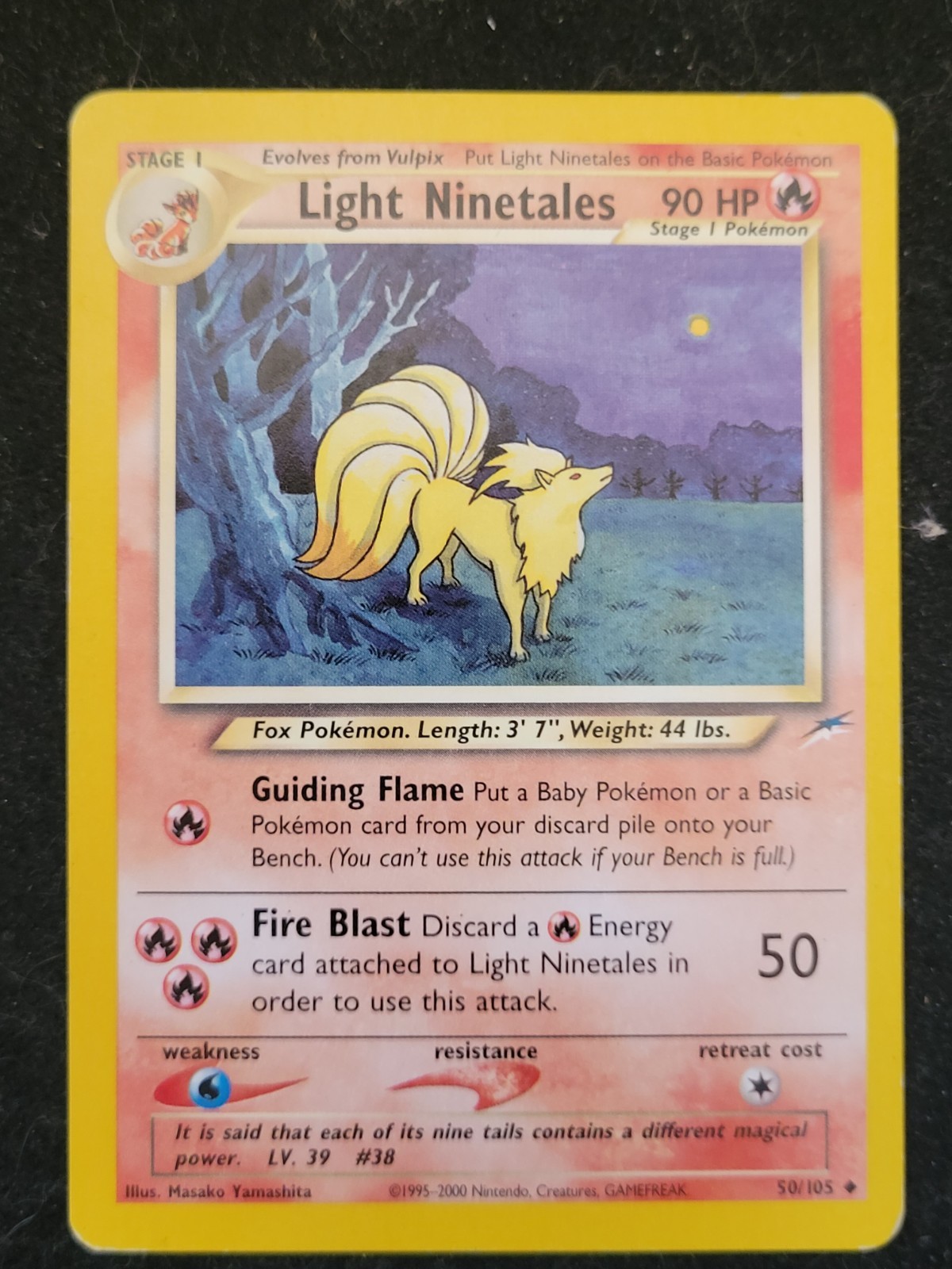 Pokémon TCG Light Ninetales Neo Destiny Card 50/105 Unlimited Uncommon Pokémon TCG Light Ninetales Neo Destiny Card 50/105 Unlimited Uncommon