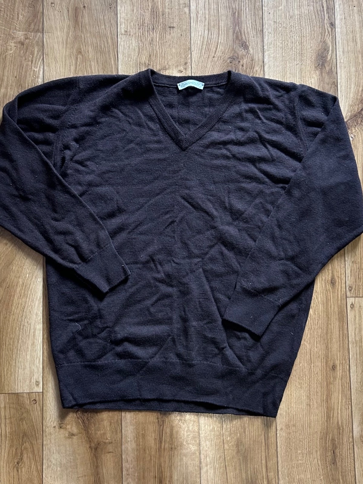 John Smedley England Design light elastic Brown V neck wool sweater long sleeve John Smedley England Design light elastic Brown V neck wool sweater long sleeve
