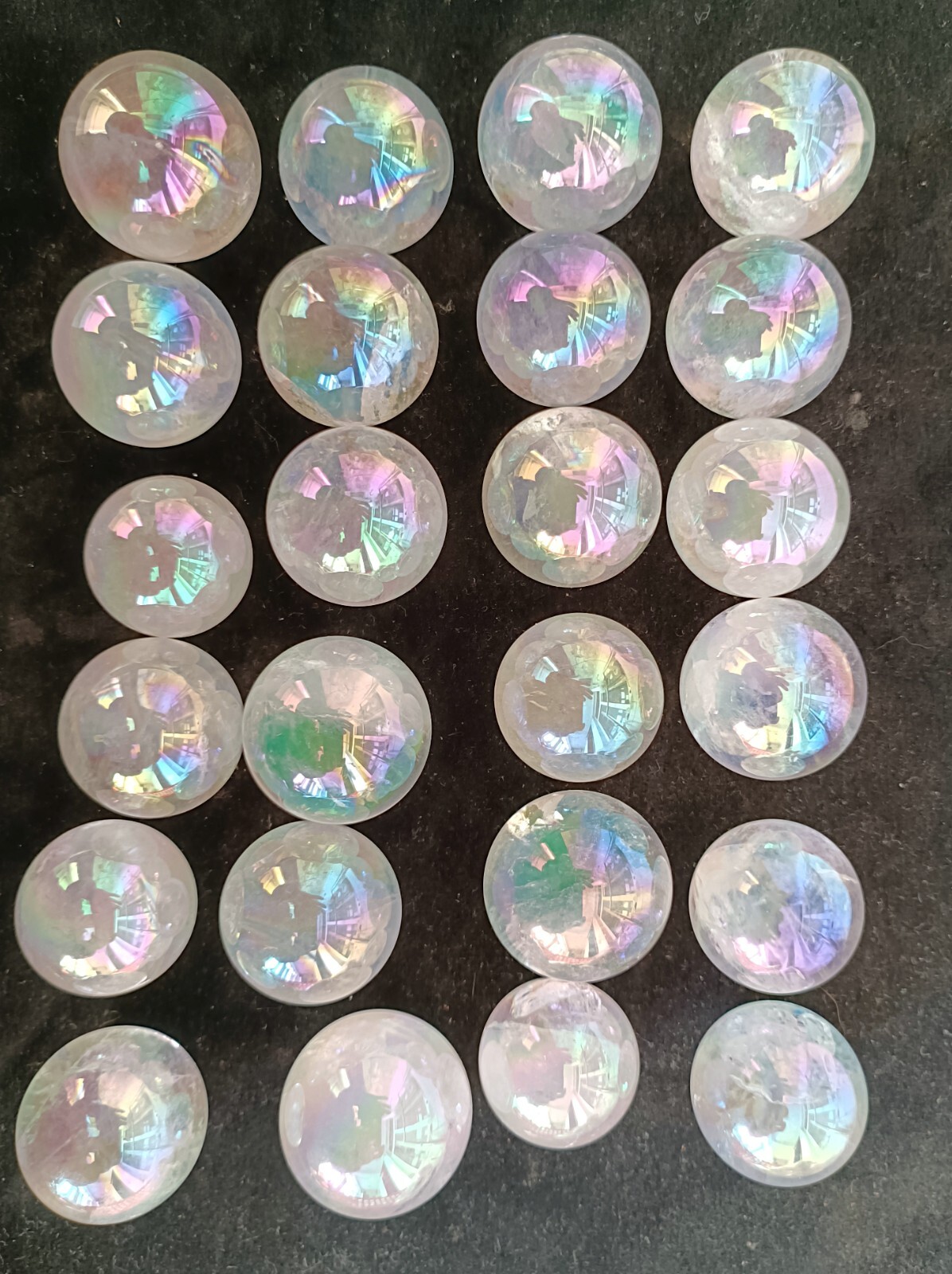 958g 24pcs Rainbow Aura Rose Quartz Bismuth Titanium Silicon Ball Healing 1 958g 24pcs Rainbow Aura Rose Quartz Bismuth Titanium Silicon Ball Healing 1