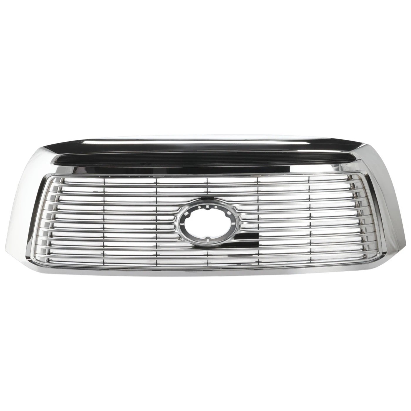 Grille For 10-2013 Toyota Tundra Chrome Shell w/ Silver Insert Plastic TO1200338