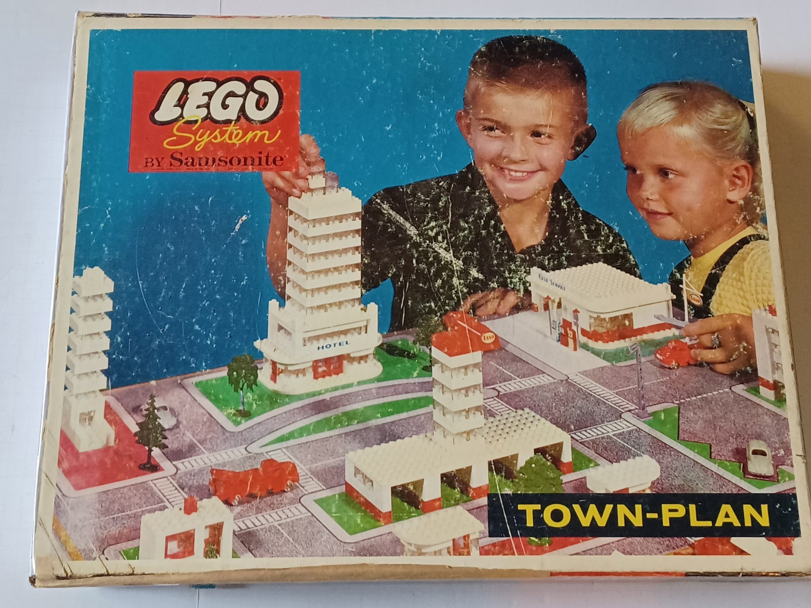 vintage 1961 LEGO System Samsonite TOWN PLAN 725 not complete