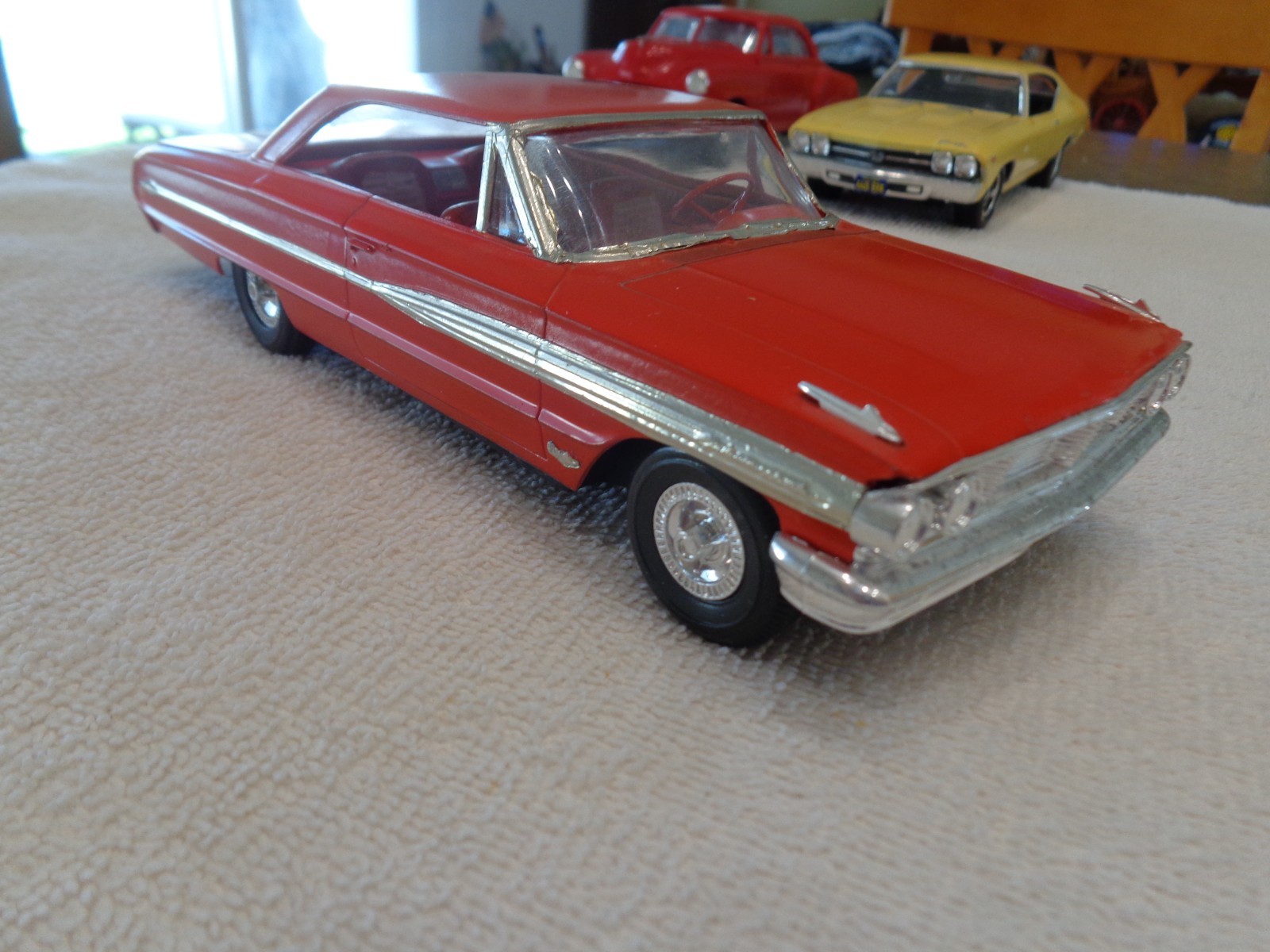 Vintage AMT 1964 Ford Galaxie Hardtop RED Dealer Promo Model Car 1/25 Scale-NICE Vintage AMT 1964 Ford Galaxie Hardtop RED Dealer Promo Model Car 1/25 Scale-NICE
