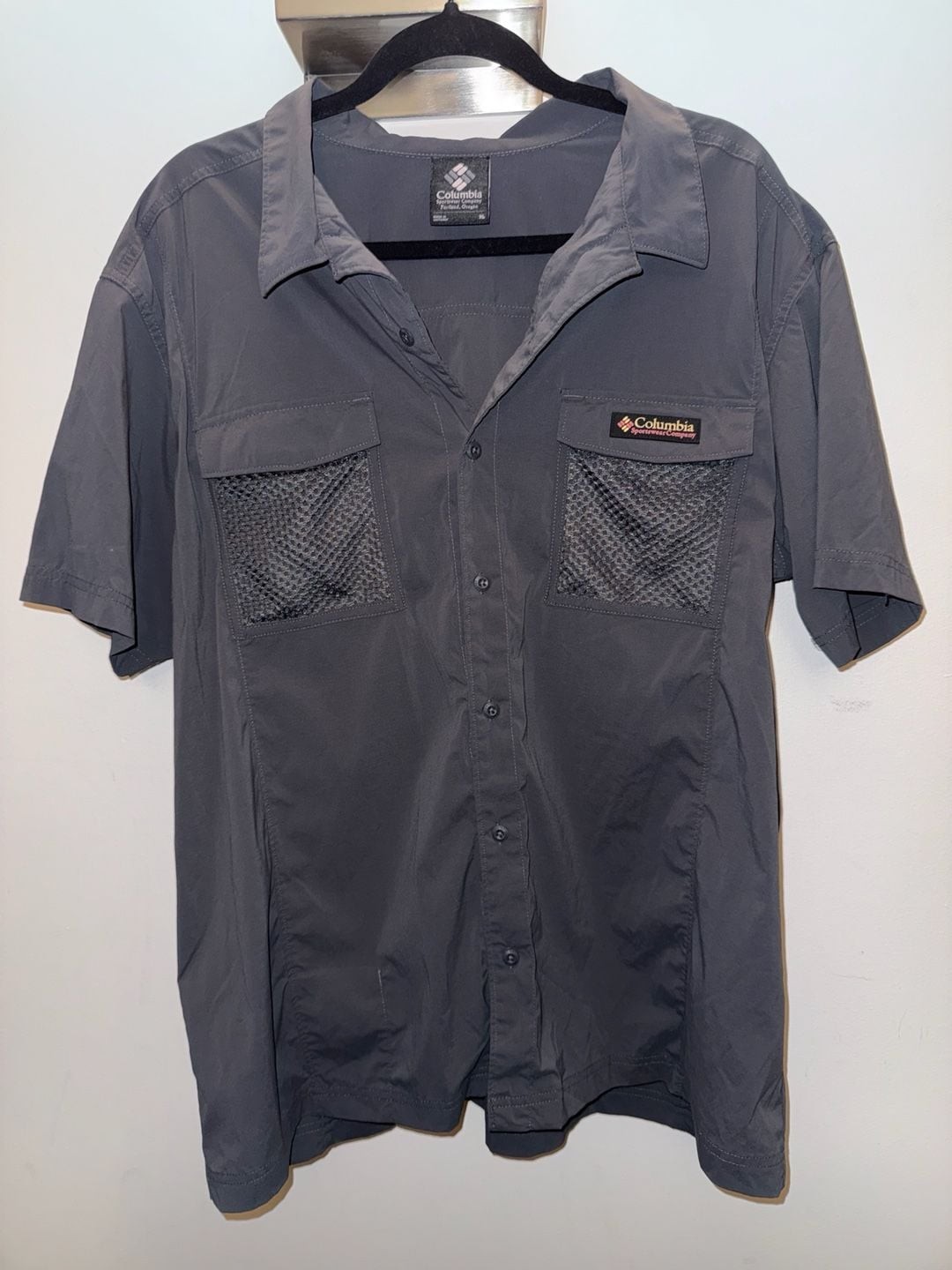 Columbia Wild Cast Short-Sleeve Shirt Size XL Gray