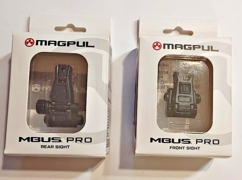 MAGP MBUIS Professional Melonited Steel  Front and Rear Sight Black
