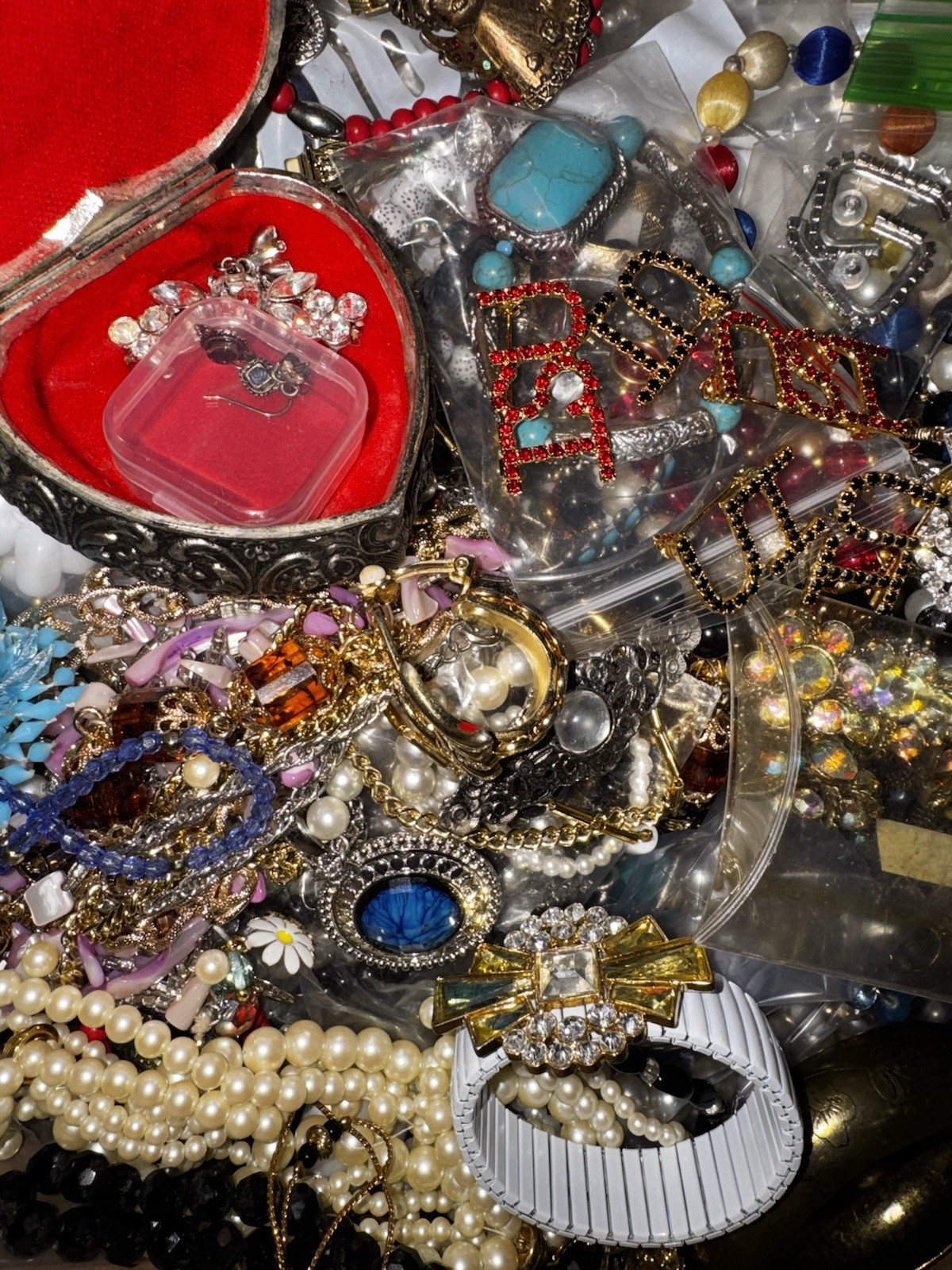 True Estate Jewelry Lot Wear Repair Craft 20+ LBS Junk Drawer Vtg Mod Rhinestone
