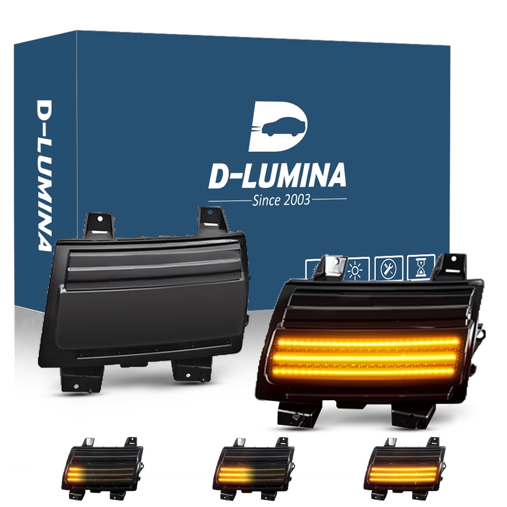Sequential Amber Turn Signal  LED Lights For Jeep Wrangler JL 18-23 Gladiator JT