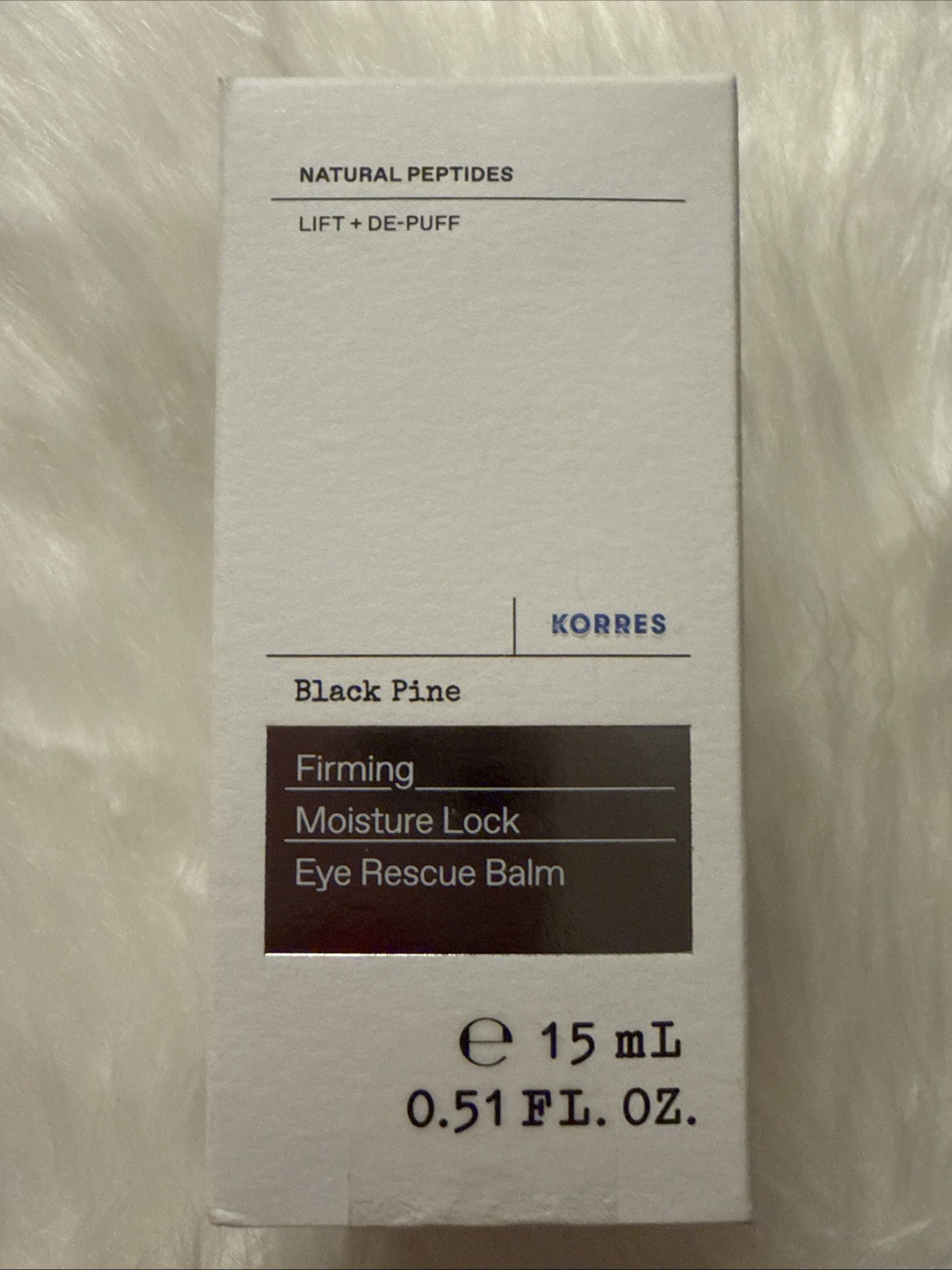 KORRES Black Pine Firming Eye Rescue Balm Sealed Brand New In Box
