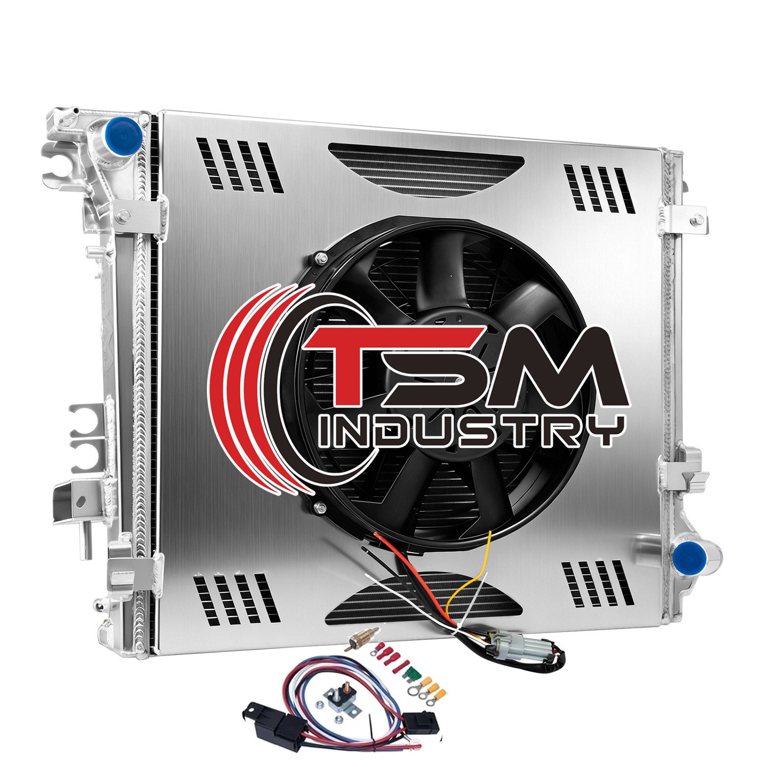 TSM 3Row Aluminum Radiator Shroud Fan fit 2018-2023 Jeep Wrangler 2.0 3.0L 3.6L.