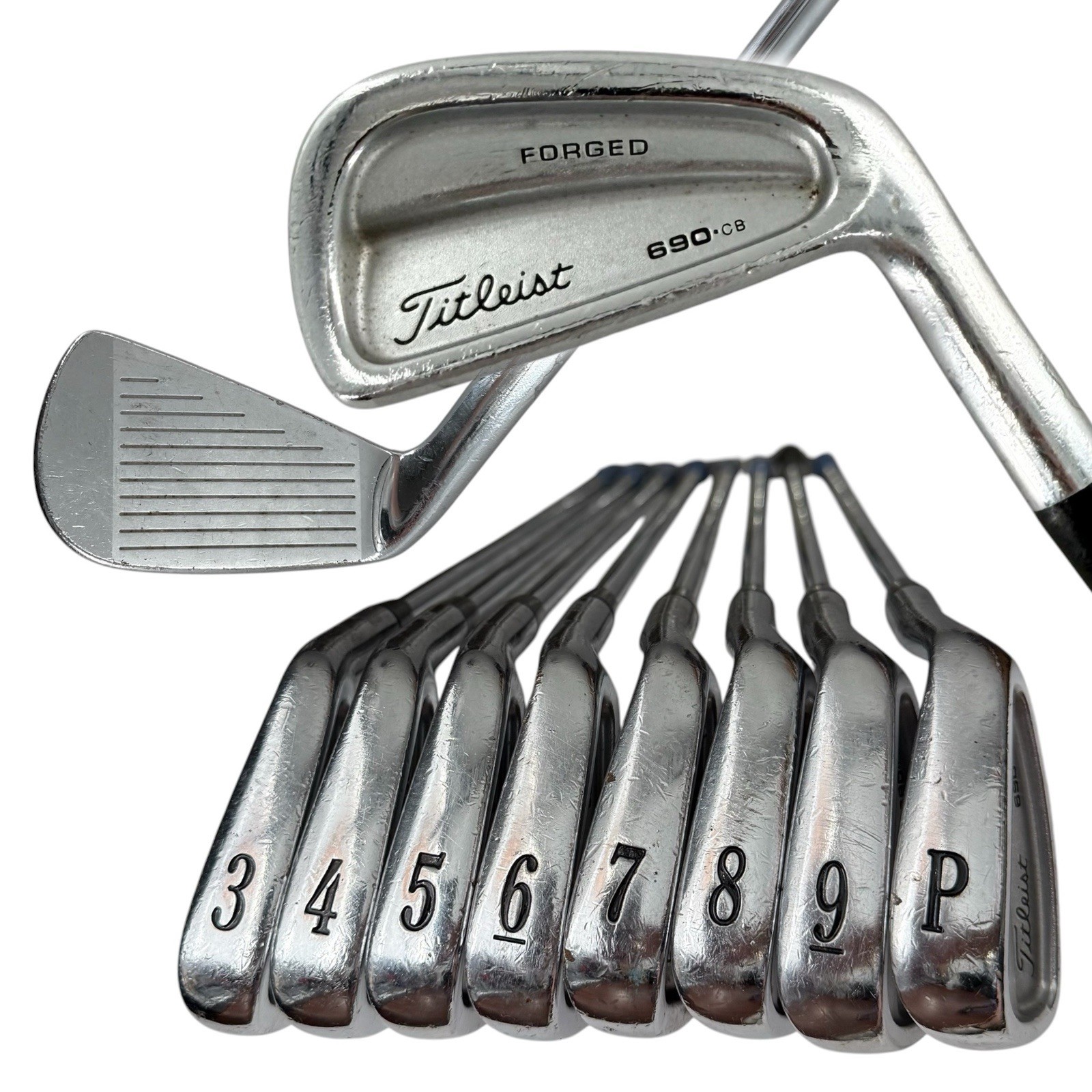 Titleist 690 CB Forged Iron Set 3-PW Right Hand Stiff Flex DG S300 Steel READ