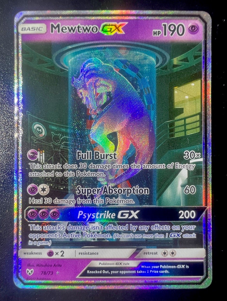 Pokemon Company Mewtwo GX 78/73 Shining Legends Secret Shining FA Holo ENG Pokemon Company Mewtwo GX 78/73 Shining Legends Secret Shining FA Holo ENG