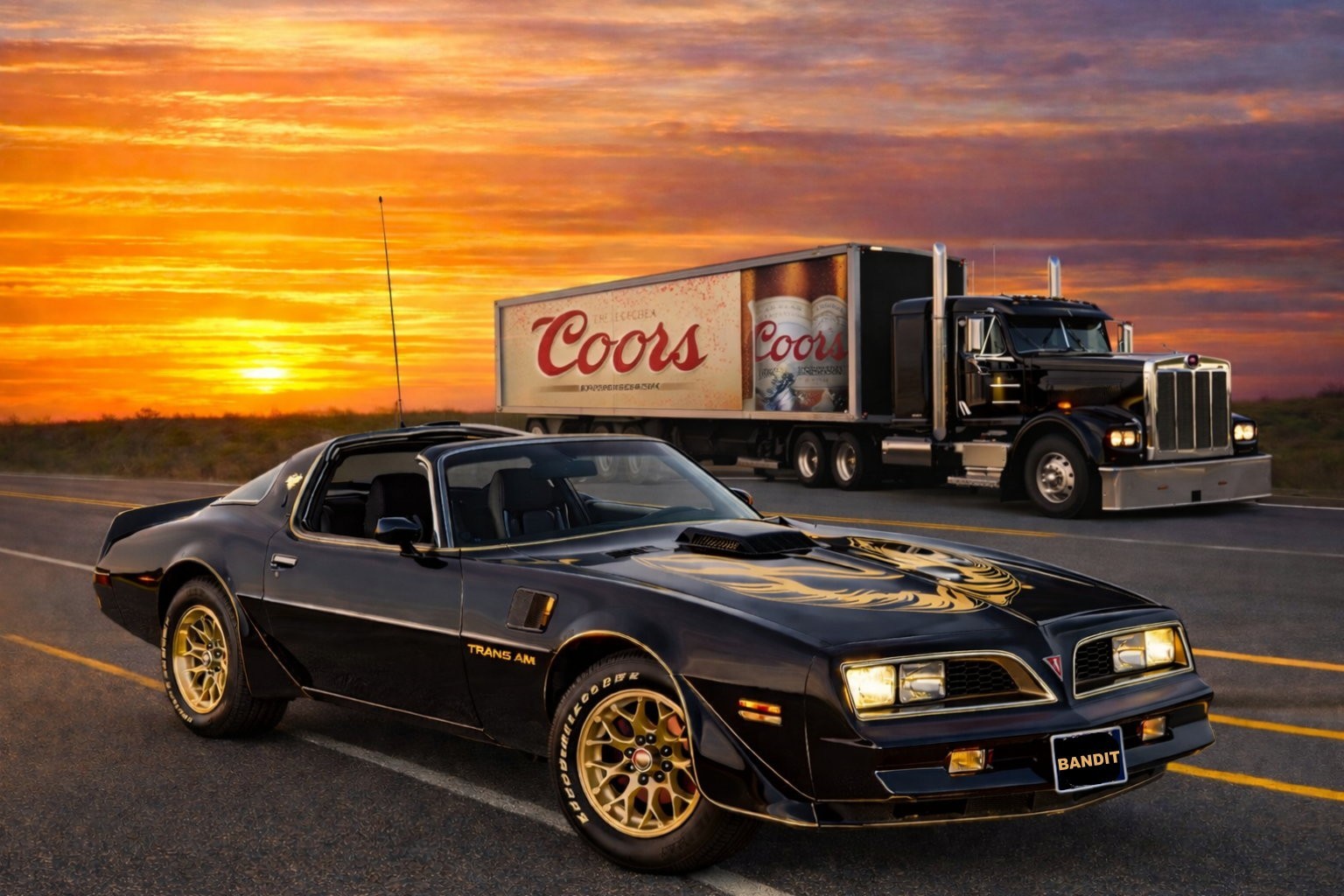 1977 Smokey and the Bandit moving Coors Beer Poster 24x36 | Designed by me