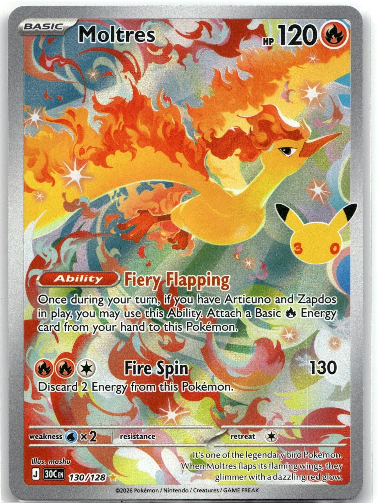 Moltres Holofoil [30C - 130/128]