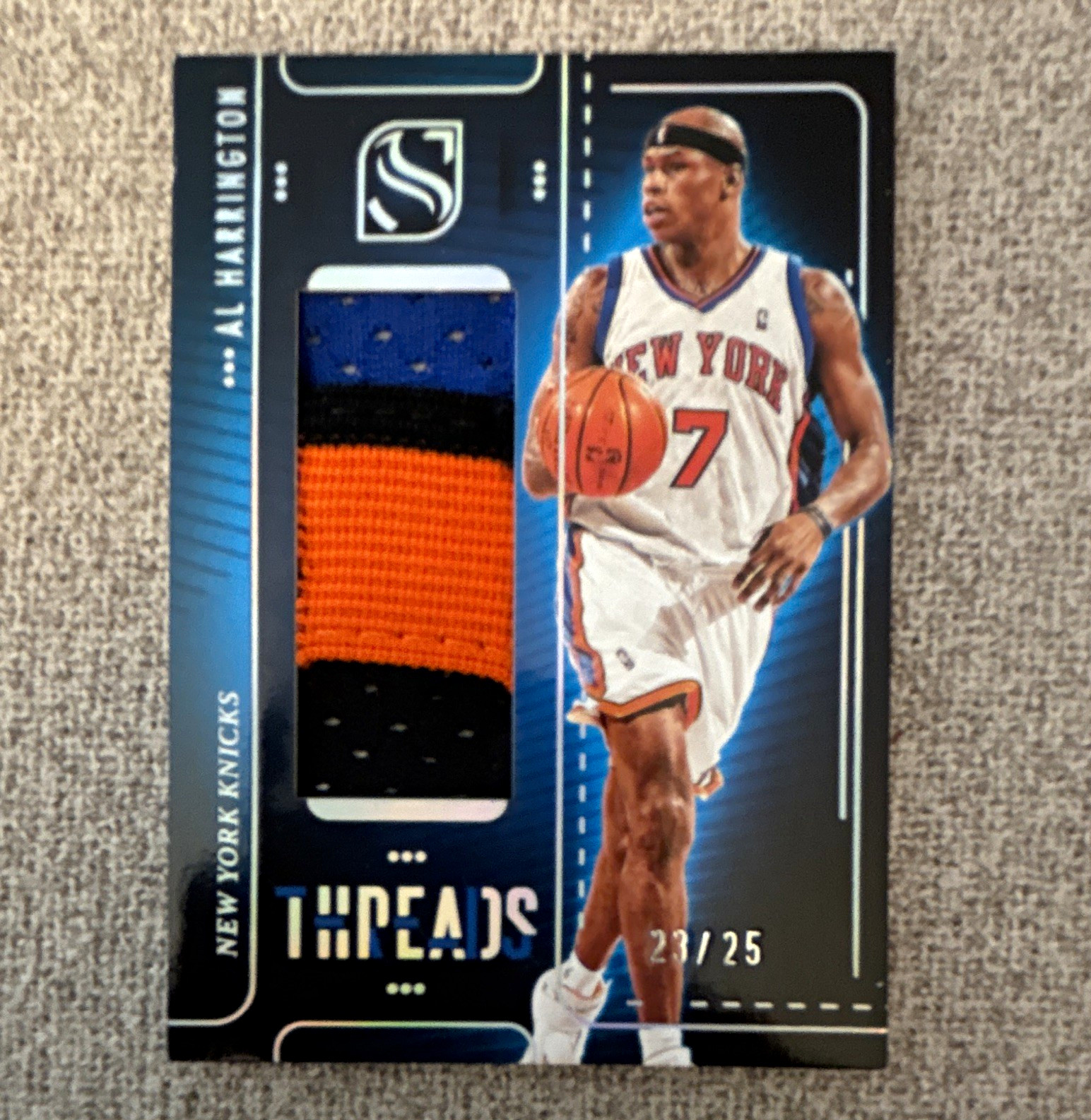 Panini 2024-25 Silhouette Al Harrington Threads Holo Silver MEM THR-HRG /25