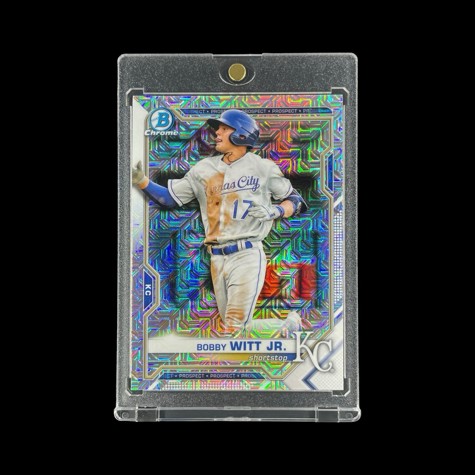 BOBBY WITT JR. SILVER MOJO ROOKIE REFRACTOR 2021 Bowman Chrome Parallel - Royals