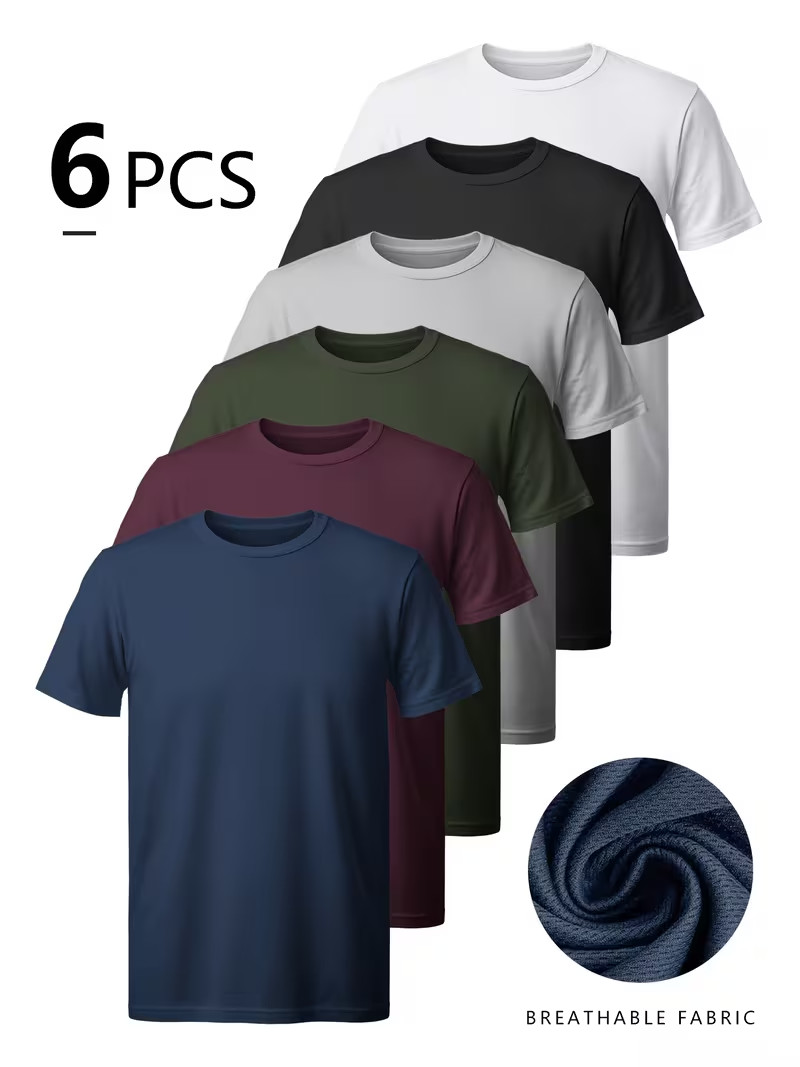 6 Camisetas deportivas para hombres a la moda y elegantes.