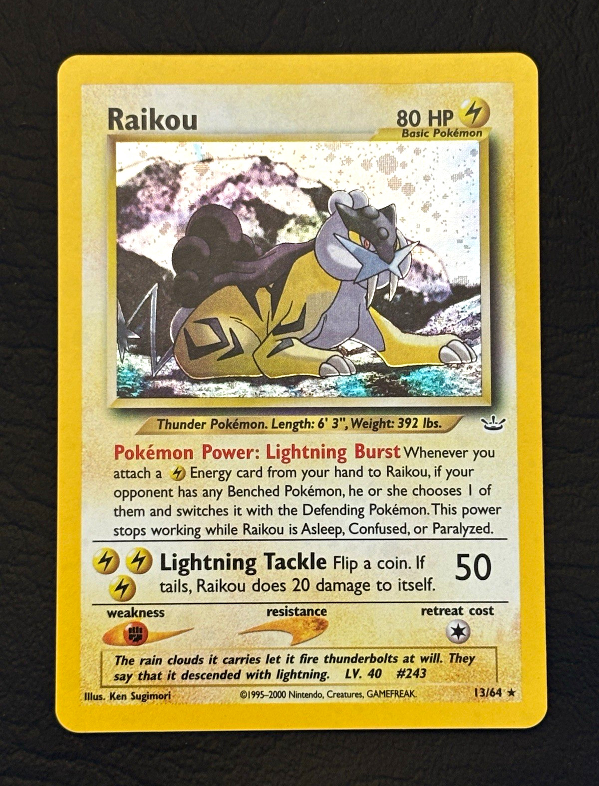 Raikou 13/64 Neo Revelation Holo Rare Unlimited English - LP