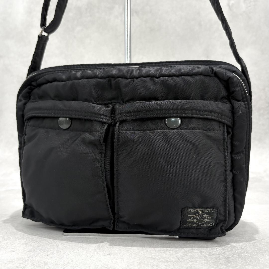PORTER Yoshida Tanker Shoulder Bag L Black Made in Japan Authentic