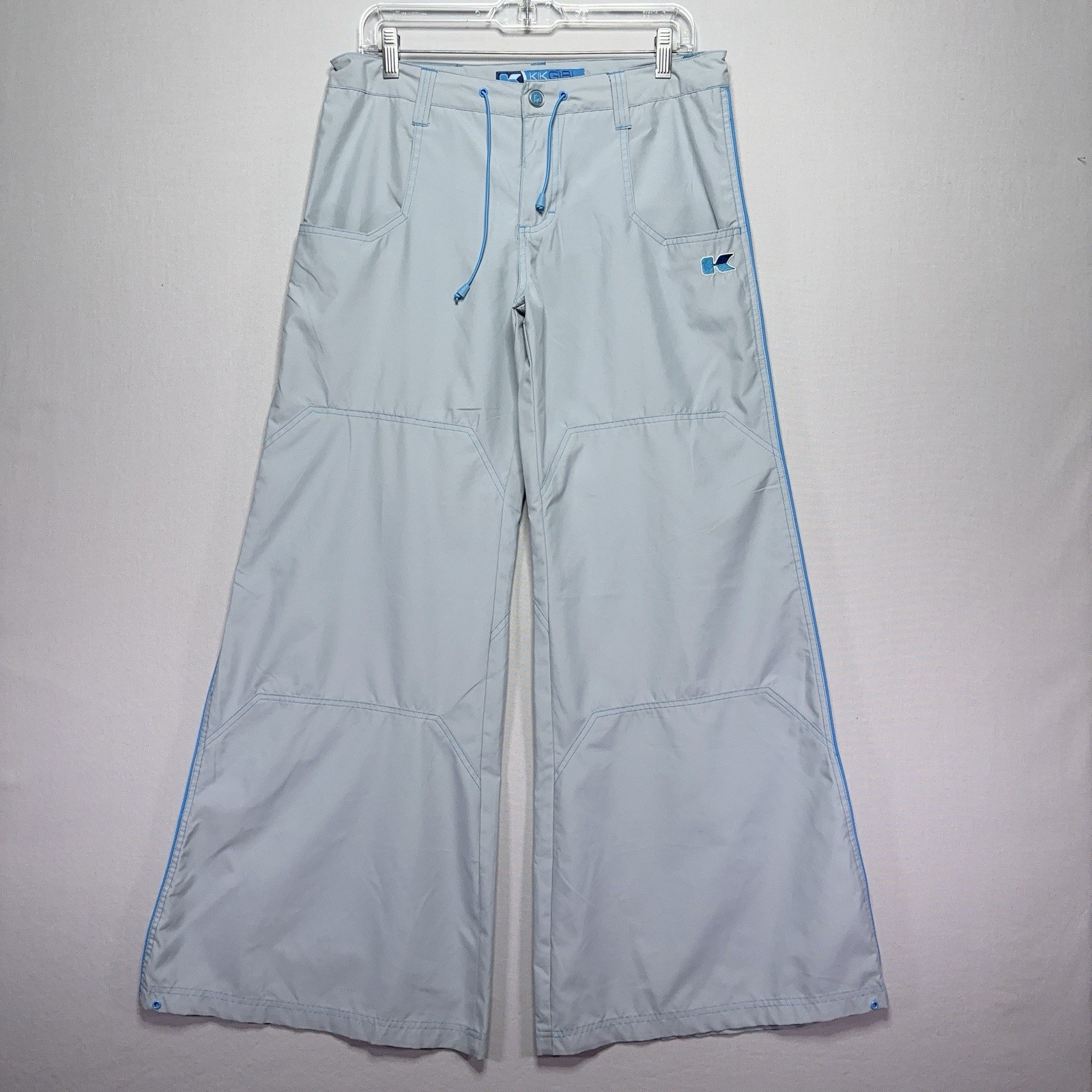 VTG Y2K Kikwear Kik Girl Pants - SUPER WIDE LEG - Rave Dance Festival - MEDIUM