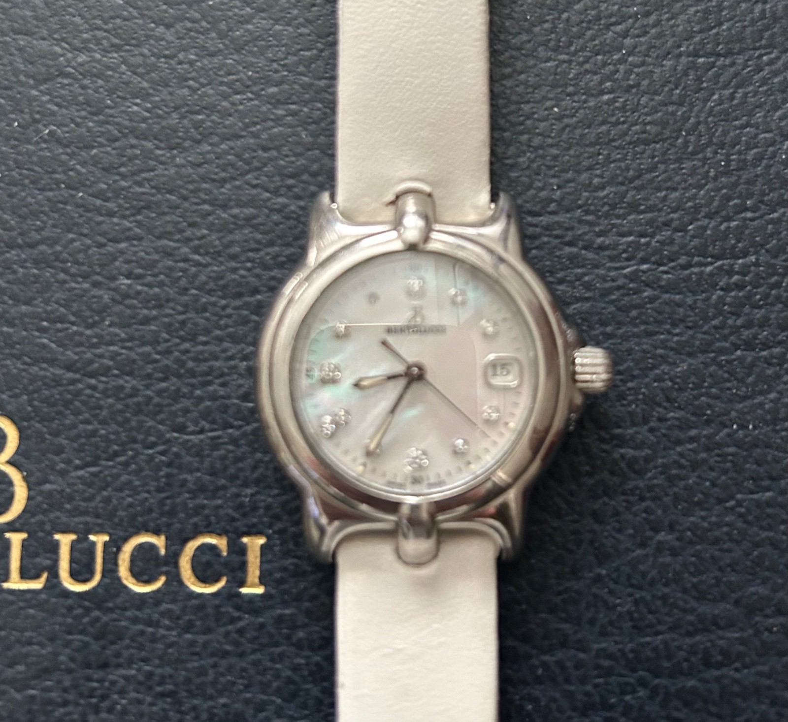 Bertolucci Pulchra ladies watch~ Mop Diamond dial ~ 28 mm Leather strap Bertolucci Pulchra ladies watch~ Mop Diamond dial ~ 28 mm Leather strap